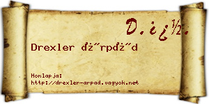 Drexler Árpád névjegykártya