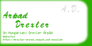 arpad drexler business card
