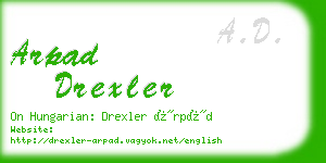 arpad drexler business card